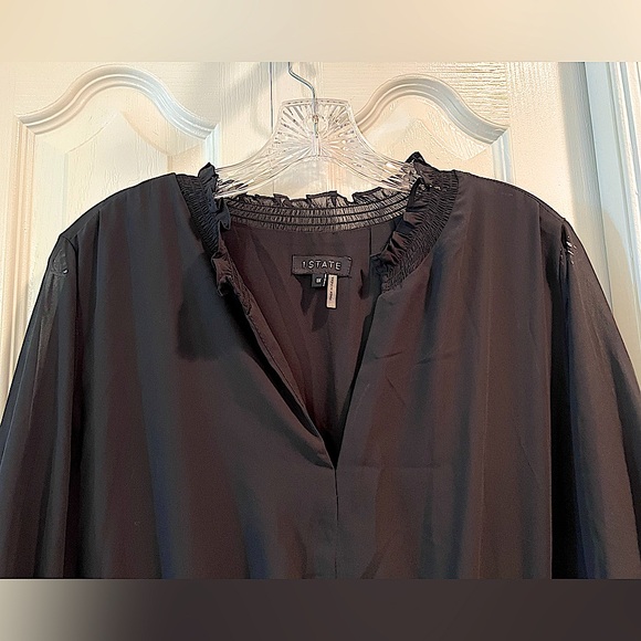 Tiered Black Chiffon Dress like new condition - Picture 4 of 10